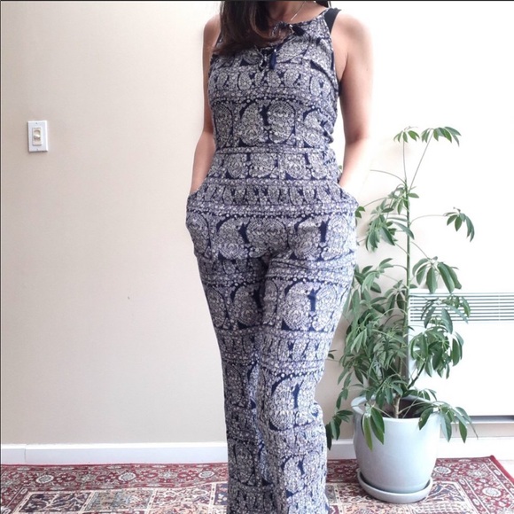 American Eagle Jumpsuit | Blue paisley - Picture 1 of 1
